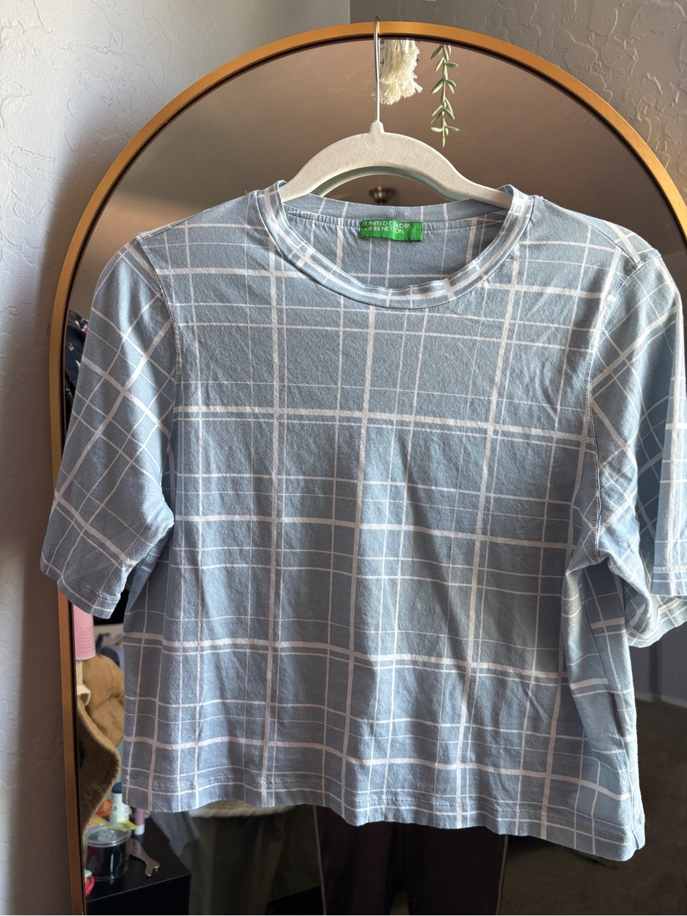 Windowpane Cropped United Colors of Benetton T